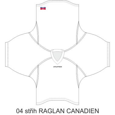 004 Střih HOKEJ RAGLAN CANADIEN