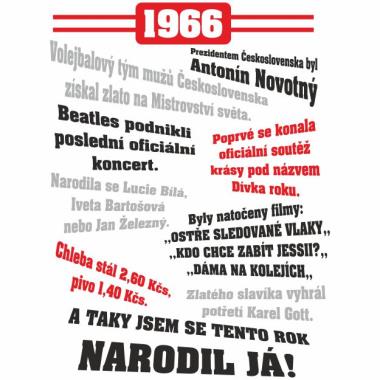 010 Tričko 1966 TO BYL TVŮJ ROK bílé