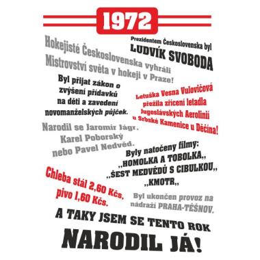 015 Tričko 1972 TO BYL TVŮJ ROK citron