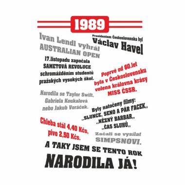 060 Tričko ženy 1989 TO BYL TVŮJ ROK bílé