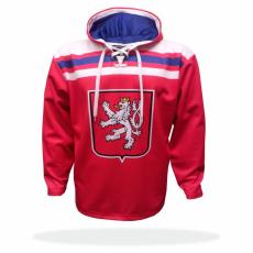 002 Mikina RETRO ČESKO red s číslem