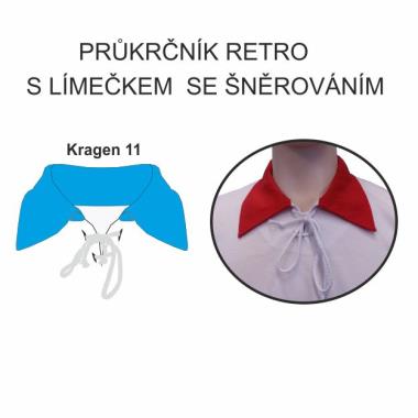 11 Průkrčník RETRO S LÍMEČKEM SE ŠNĚROVNÍM