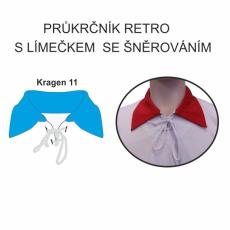 11 Průkrčník RETRO S LÍMEČKEM SE ŠNĚROVNÍM