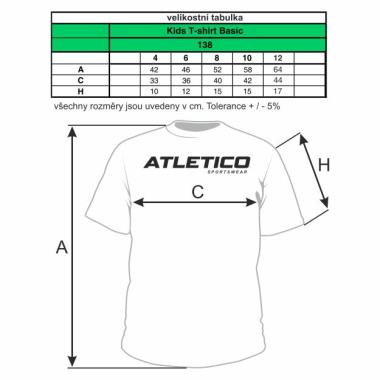 003 Tričko BASIC dětské světle šedý melír