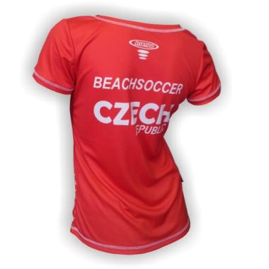 056 Tričko BEACHSOCCER červené dámské 