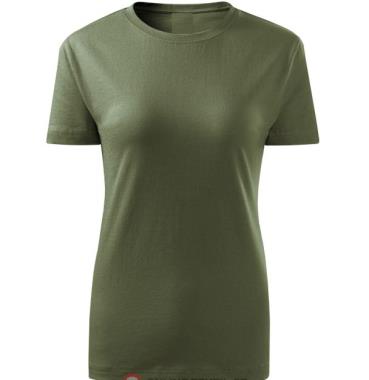 009 Tričko BASIC dámské khaki