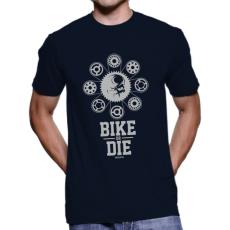 060 Tričko BA cyklo BIKE OR DIE navy