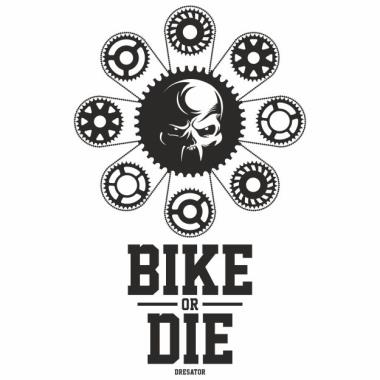 060 Tričko BA cyklo BIKE OR DIE bordo